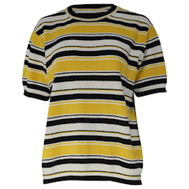 Gestreifter Rundhals-Pullover von Marc Jacobs aus mehrfarbigem Baumwollmaterial