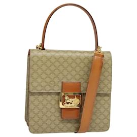 Céline Borsa a mano in tela Macadam CELINE PVC 2in1 Beige Oro Auth 141009