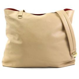 Beige Leder Schultertasche von Burberry