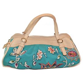 Bolso de mano Aigner de cuero y tela