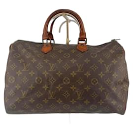 Borsa a mano Louis Vuitton Speedy Monogram in pelle marrone