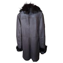 Autre Marque PELLISSIMO Paris soft coat in Tuscan lamb with fur collar and cuffs