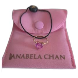Autre Marque Anabela Chan Mini Ring mit rosa Saphir Herz