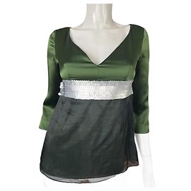 Blusa in seta Red Valentino Verde scuro