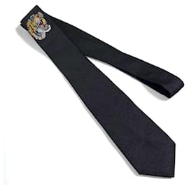Cravatta Underknot Tiger da uomo Gucci in seta nera