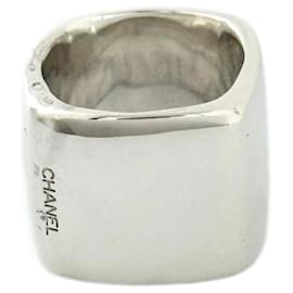Chanel Vintage Breite Quadratringe aus 925 Sterling Silber
