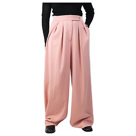Dries Van Noten Pink pleated wide-leg trousers - size UK 12