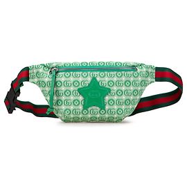 Marsupio Gucci per bambini con logo GG stella in tela verde