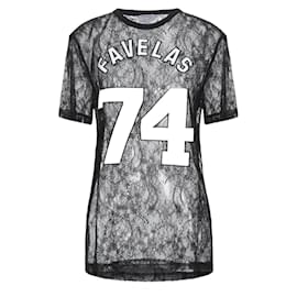 Camiseta de encaje Givenchy FAVELAS negra