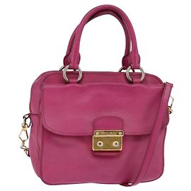 Borsa Miu Miu Matelassé in pelle 2 in 1 rosa oro Auth am9052