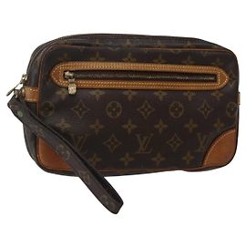 LOUIS VUITTON Clutch Marly Dragonne GM Monogram M51825 LV Auth BA5859