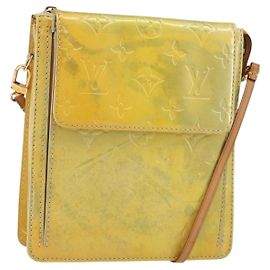 LOUIS VUITTON Pochette Accessorio Motto Monogram Vernis Grigio M91030 LV Auth 142835