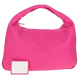BORSA Hobo INTRECCIATO IN PELLE ROSA ARGENTO AUTH 143824V - Autre Marque