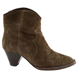 Isabel Marant Botas de ante caqui