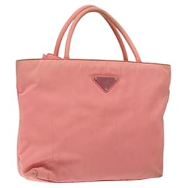 PRADA Borsa a mano in nylon rosa Auth gh489