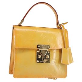 LOUIS VUITTON Borsa a mano Spring Street Monogram Vernis Grigio M91029 LV Auth BA6002