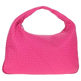 BORSA Hobo INTRECCIATO IN PELLE ROSA ARGENTO AUTH 143823V - Autre Marque