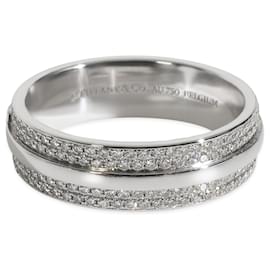 Tiffany & Co. White Gold Diamond Tiffany T Wide Ring