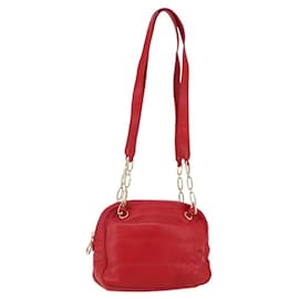 LOEWE Borsa a Spalla Anagram in Pelle Rossa e Oro Auth 144443V - Loewe