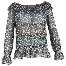 Autre Marque Top Rixo Chloe con estampado floral en seda multicolor