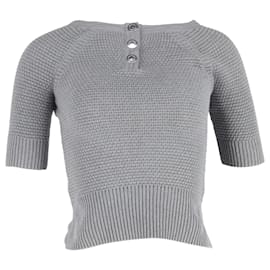 Chloé Button Detail Top in Grey Cotton