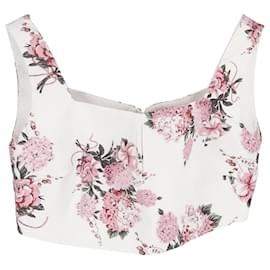 Autre Marque Top corto Jeanie en algodón con estampado floral de Emilia Wickstead
