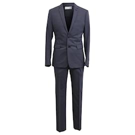Giacca da abito classica Dior e pantaloni in lana vergine blu scuro