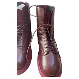 Stivaletti Marsèll in pelle rosso scuro