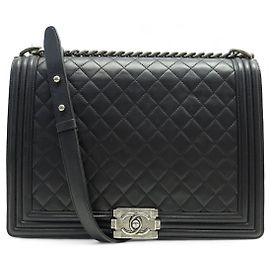 BORSA CHANEL BOY JUMBO IN PELLE NERA