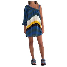 Fendi Mini-Kleid aus Seide mit Wellenmuster