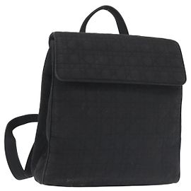 Christian Dior Canage Rucksack aus schwarzem Nylon mit Gold Auth BA5824