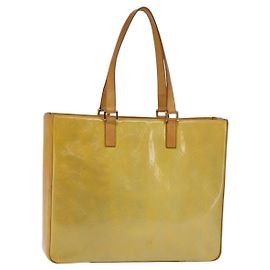 LOUIS VUITTON Borsa Tote Columbus Monogram Vernis Grigio M91028 LV Auth bs29674