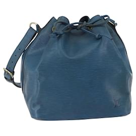 LOUIS VUITTON Bolso de Hombro Petit Noé Epi Azul M44105 LV Auth BA6420