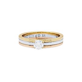 Cartier Ring, "Vendôme Louis Cartier", drei Goldarten, Diamant.