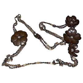 Collana lunga Louis Vuitton fiori in rame e ottone