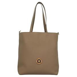 Borsa Tote La Medusa in tela embossata grande di Versace
