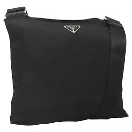 Sac messager plat Prada Tessuto moyen
