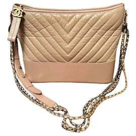 Borsa a mano Chanel Gabrielle in pelle beige