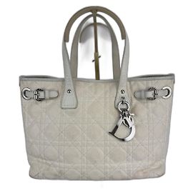 Christian Dior Dior Handtasche aus Canvas / Leder Creme 268