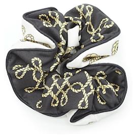 Hermès Chouchou Hair Tie Black Silk