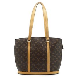 Louis Vuitton Monogram Babylone Borsa a mano marrone pelle