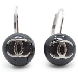 Chanel Orecchini Logo CC resina nera