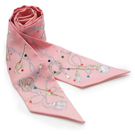 Hermès Les Cles a Pois Silk Twilly