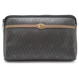 Pochette Dior Honeycomb in tela nera e pelle