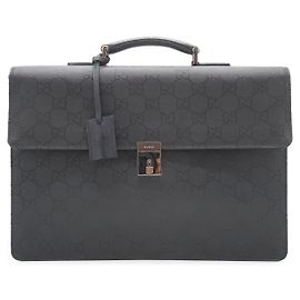Gucci GG Lock Valigetta in pelle nera