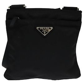 Borsa messenger con tasca frontale Prada Tessuto media