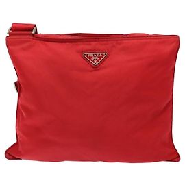 Borsa Messenger Piatta Prada Tessuto Media
