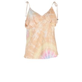 Top camisón de autoanudar tie-dye en poliéster multicolor de Paco Rabanne