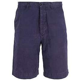 Autre Marque Bermuda in cotone blu tinto in capo con gamba dritta di Mr P.