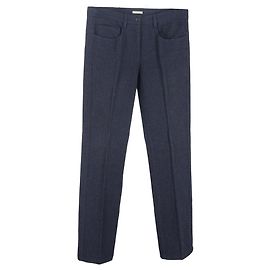 Miu Miu Cropped-Hosen aus marineblauer Wolle